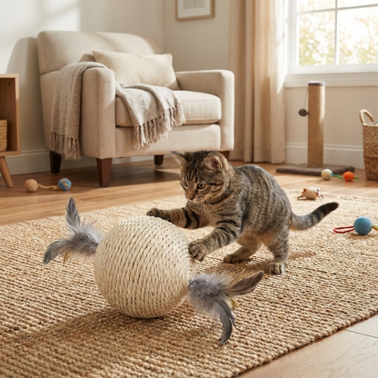 Sisal Cat Scratching Ball Toy lifestyle