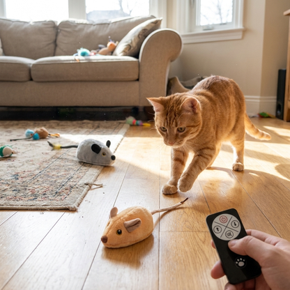 Electronic Moving Mouse Cat Toy lifestyle