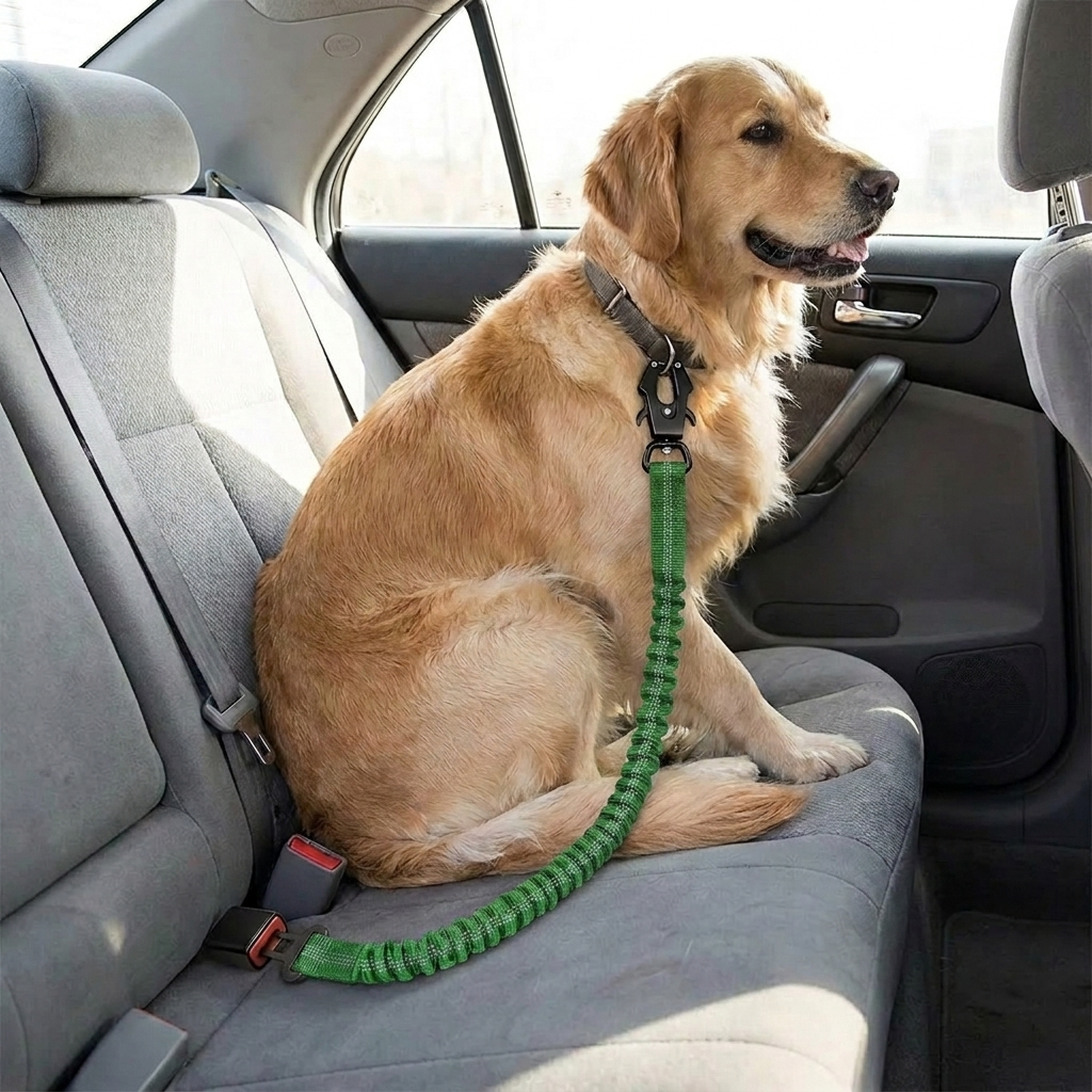 Long Green Bungee Dog Leash lifestyle