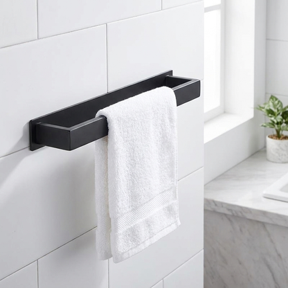 Black Towel Bar 30cm lifestyle