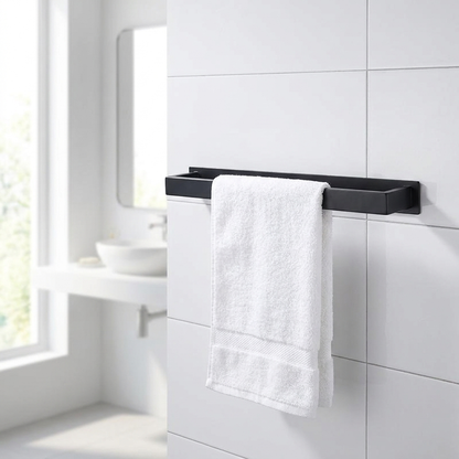 Black Towel Bar 40cm lifestyle