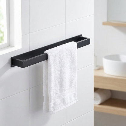 Black Towel Bar 50cm lifestyle