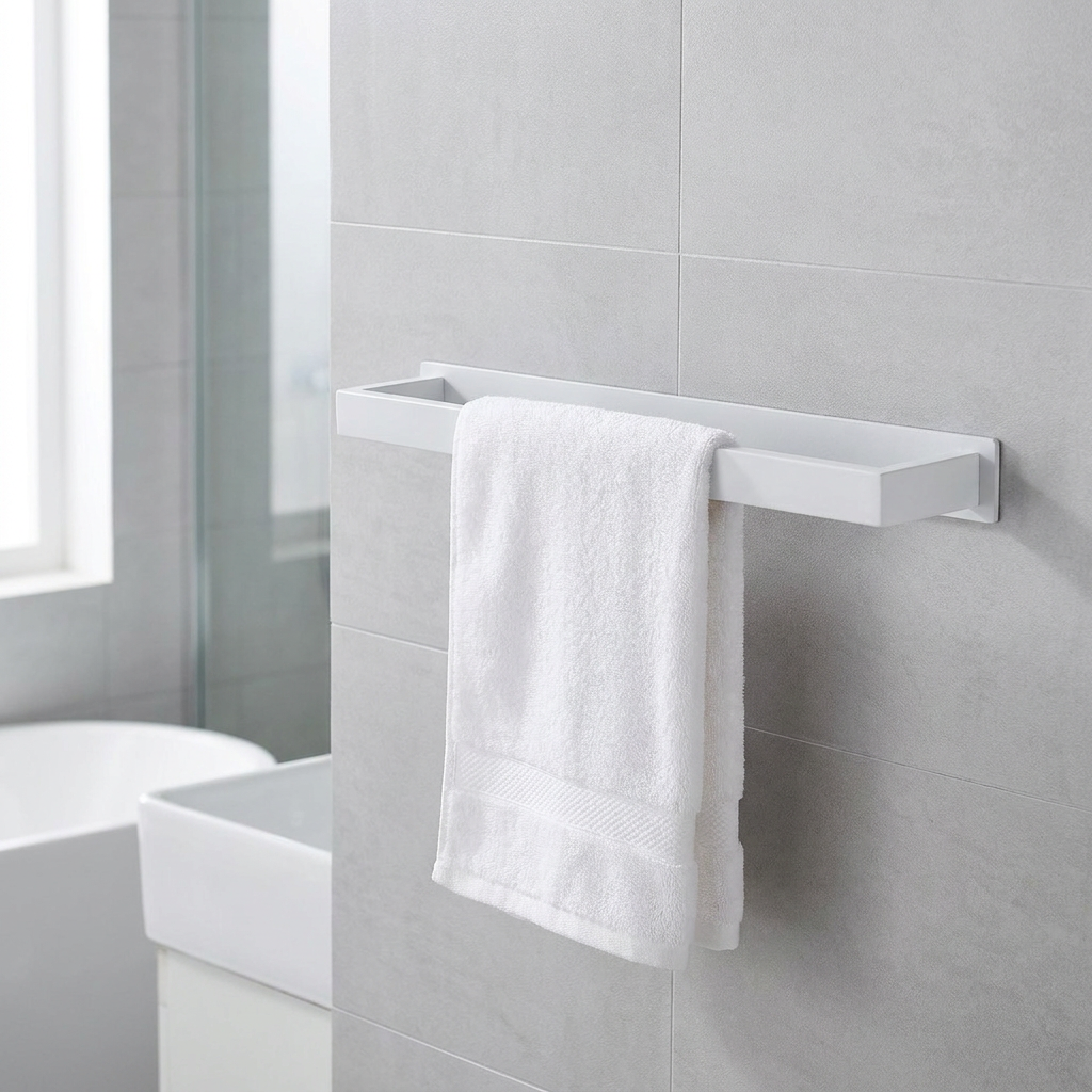White Towel Bar 40cm lifestyle