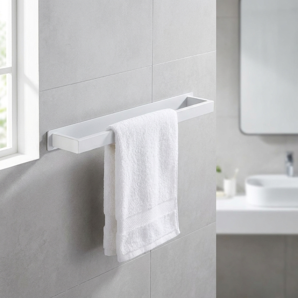 White Towel Bar 50cm lifestyle