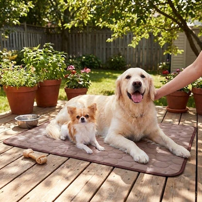 Coffee Cooling Dog Cat Mat - Lifestyle