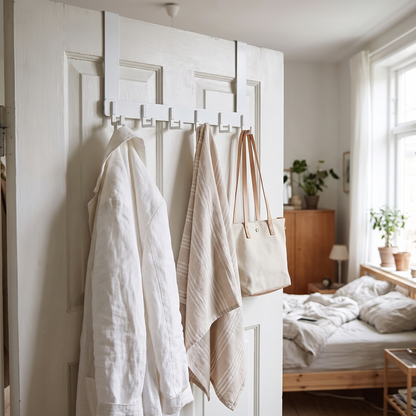 White over-door hooks lifestyle