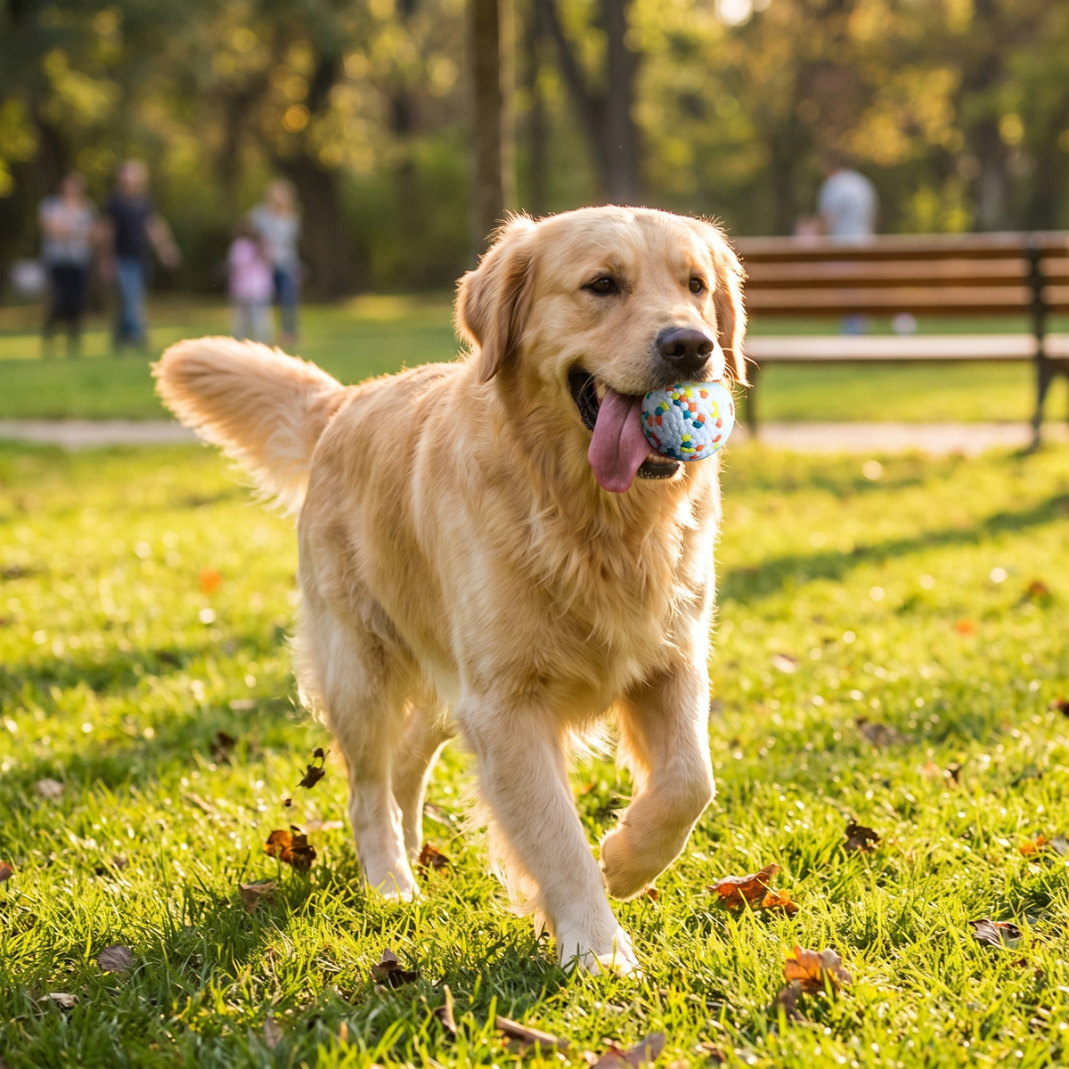High-Elasticity Rubber Dog Ball Toy lifestyle