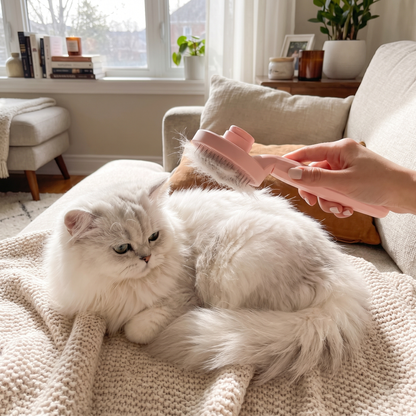 Pet Dematting & Grooming Brush lifestyle
