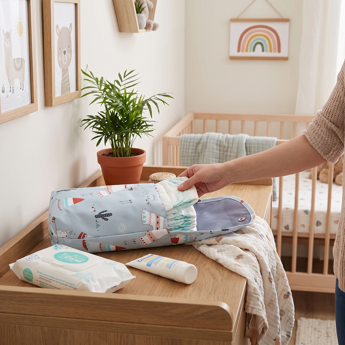 Reusable Wet/Dry Diaper Bag lifestyle