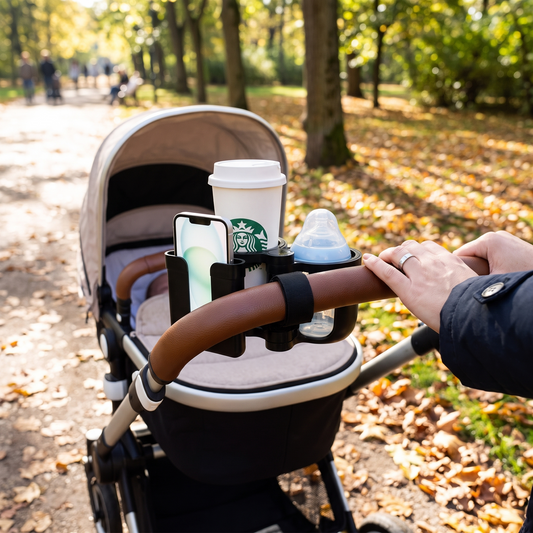 Universal Dual Cup Stroller Holder lifestyle