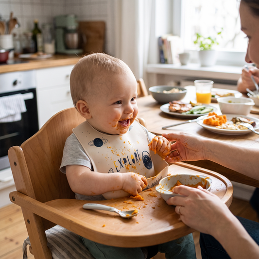 Crocodile Silicone Baby Bib lifestyle