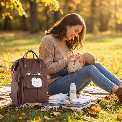 Coffee Maternity Backpack lifestyle