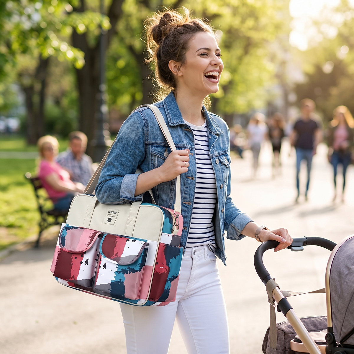 Urban Painting diaper bag lifestyle