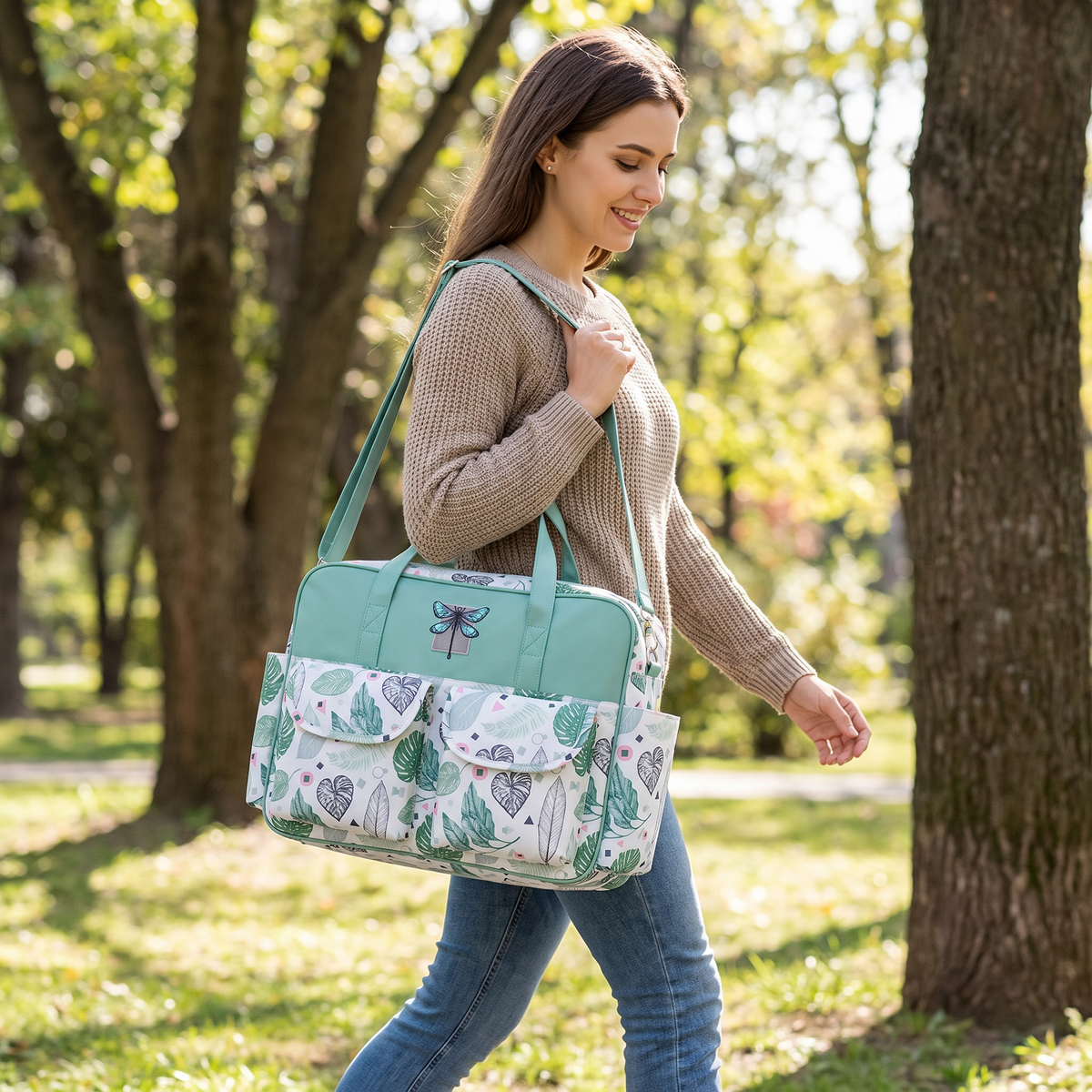 Leaf diaper bag lifestyle