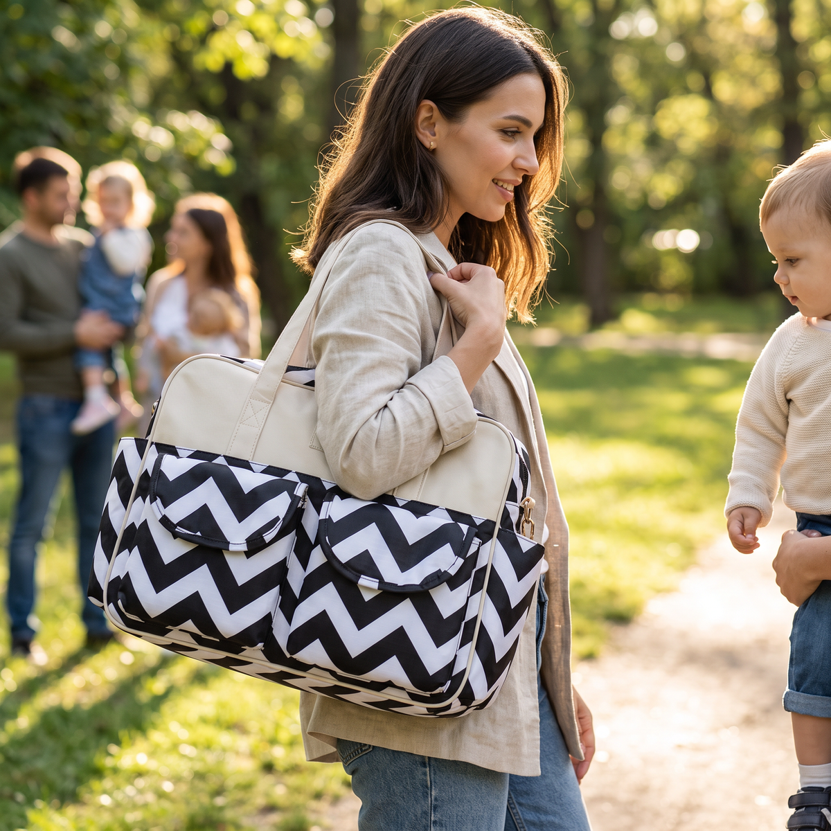 Wave diaper bag lifestyle