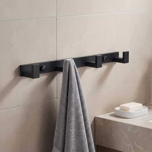 Black Heavy-Duty Wall Coat Hooks lifestyle