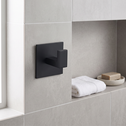 Strong Adhesive Wall Hooks - Black lifestyle